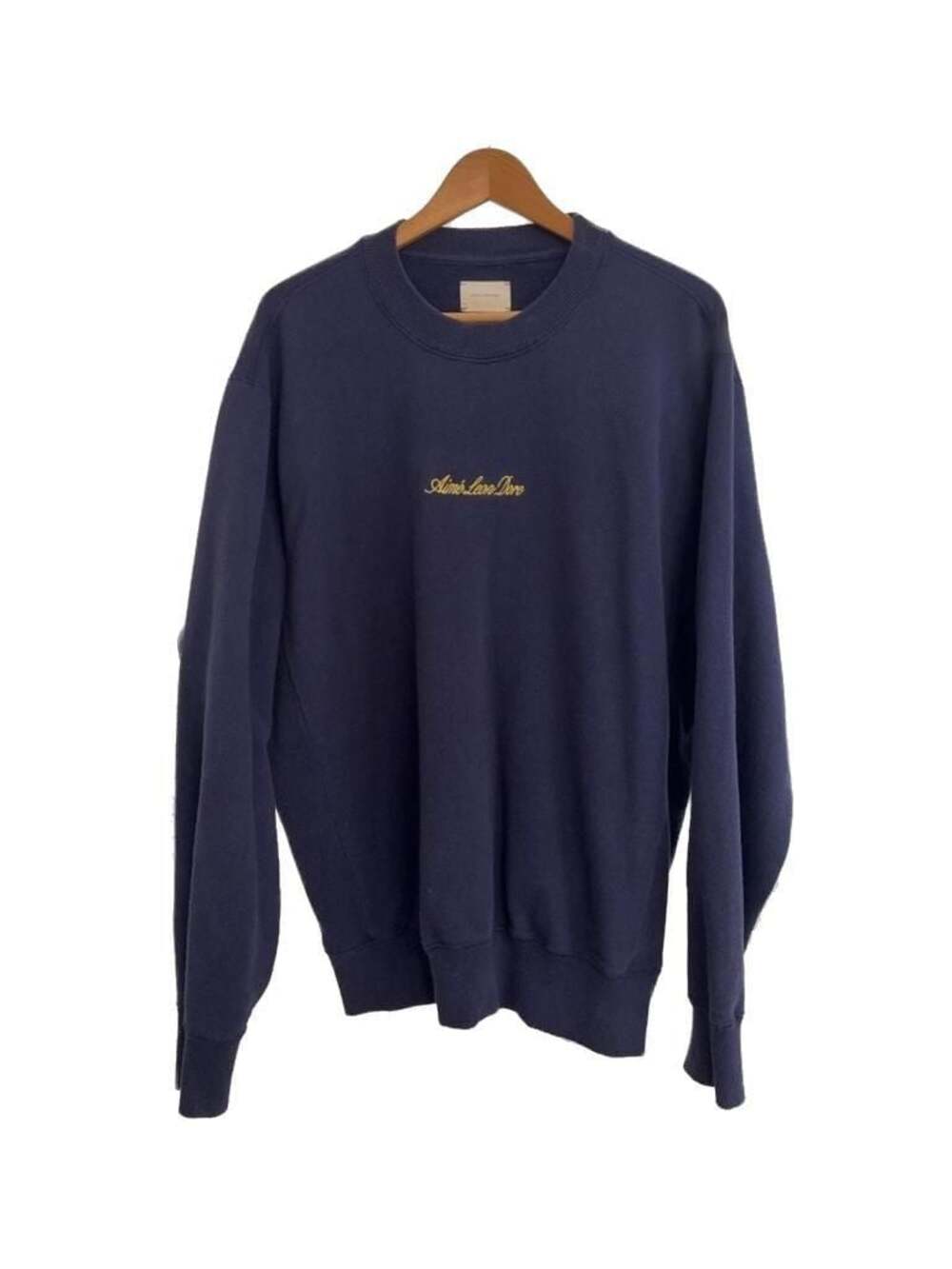 Aimé Leon Dore Embroidered Logo Crewneck Sweatshirt Navy Size XL